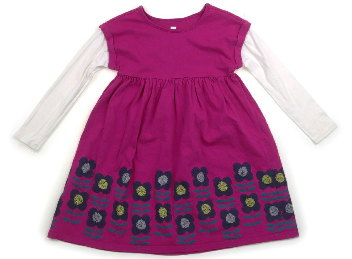 ティー Tea/Tea Collction ワンピース 130 女の子 マゼンタ白、花柄 子供服 ベビー服 キッズ アウトレット ユーズド キッズ・ベビー・マタニティ