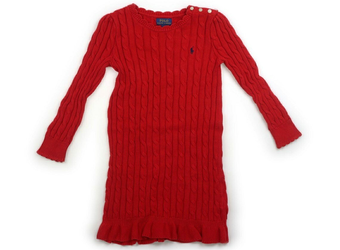 ポロラルフローレン POLO RALPH LAUREN ワンピース 120 女の子 レッド、フリル 子供服 ベビー服 キッズ アウトレット ユーズド 【中古】キッズ・ベビー・マタニティ