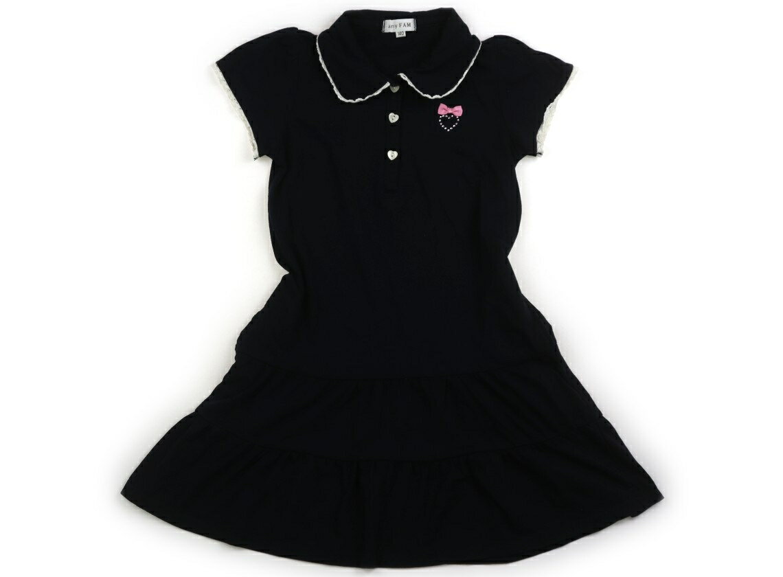 Dresses - エニィファム anyFAM ワンピース 140 女の子 ブラック・オフレース 子供服 ベビー服 キッズ アウトレット ユーズド 【中古】キッズ・ベビー・マタニティ