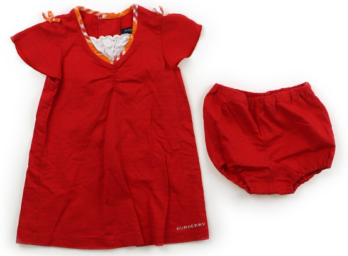 バーバリー BURBERRY ワンピース 90 女の子 赤 子供服 ベビー服 キッズ アウトレット ユーズド 【中古】キッズ・ベビー・マタニティ