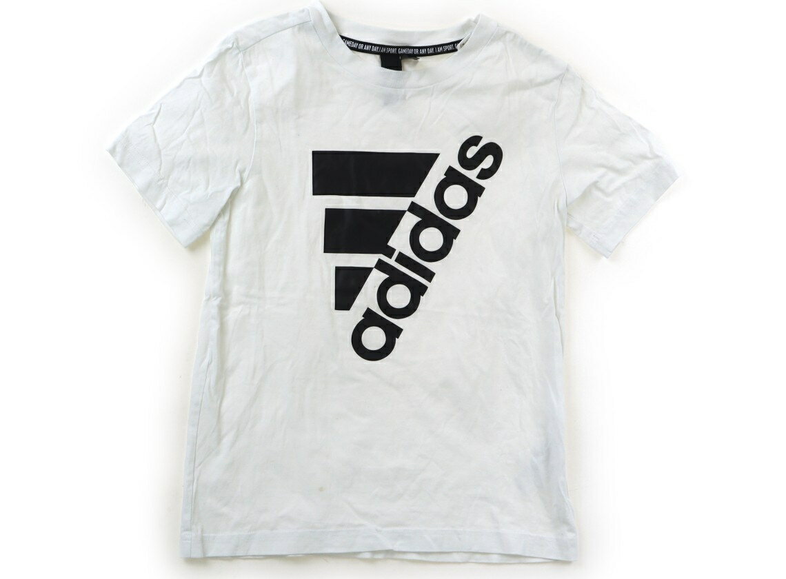アディダス Adidas Tシャツ・カットソー 140 男の子 白 子供服 ベビー服 キッズ アウトレット ユーズド 【中古】キッズ・ベビー・マタニティ