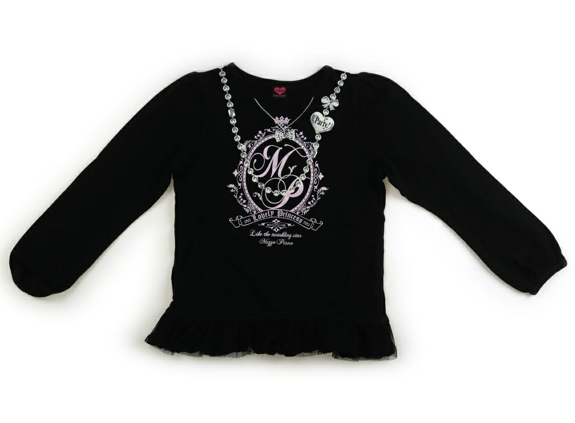 メゾピアノ mezzo piano Tシャツ・カットソー 140 女の子 ブラック・ドットチュール 子供服 ベビー服 キッズ アウトレット ユーズド 【中古】キッズ・ベビー・マタニティ