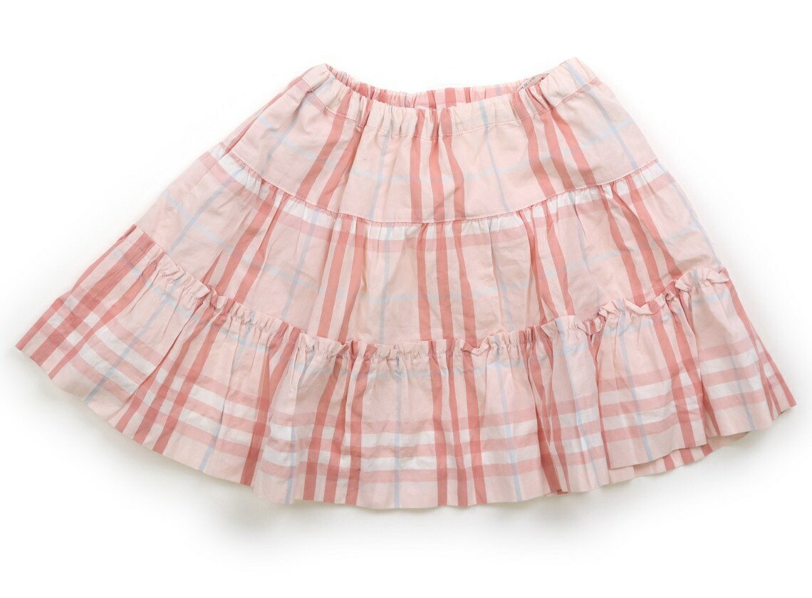 バーバリー BURBERRY スカート 120 女の子 チェック柄ピンク薄ブルー 子供服 ベビー服 キッズ アウトレット ユーズド 【中古】キッズ・ベビー・マタニティ