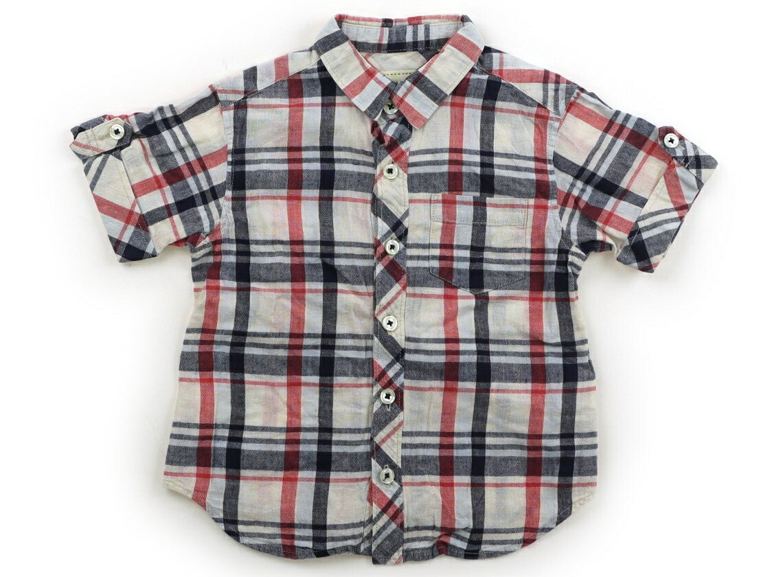 ユナイテッドアローズ UNITED ARROWS シャツ・ブラウス 100 男の子 ネイビー・レッド・パステルブルーチェック 子供服 ベビー服 キッズ アウトレット ユーズド 【中古】キッズ・ベビー・マタニティ