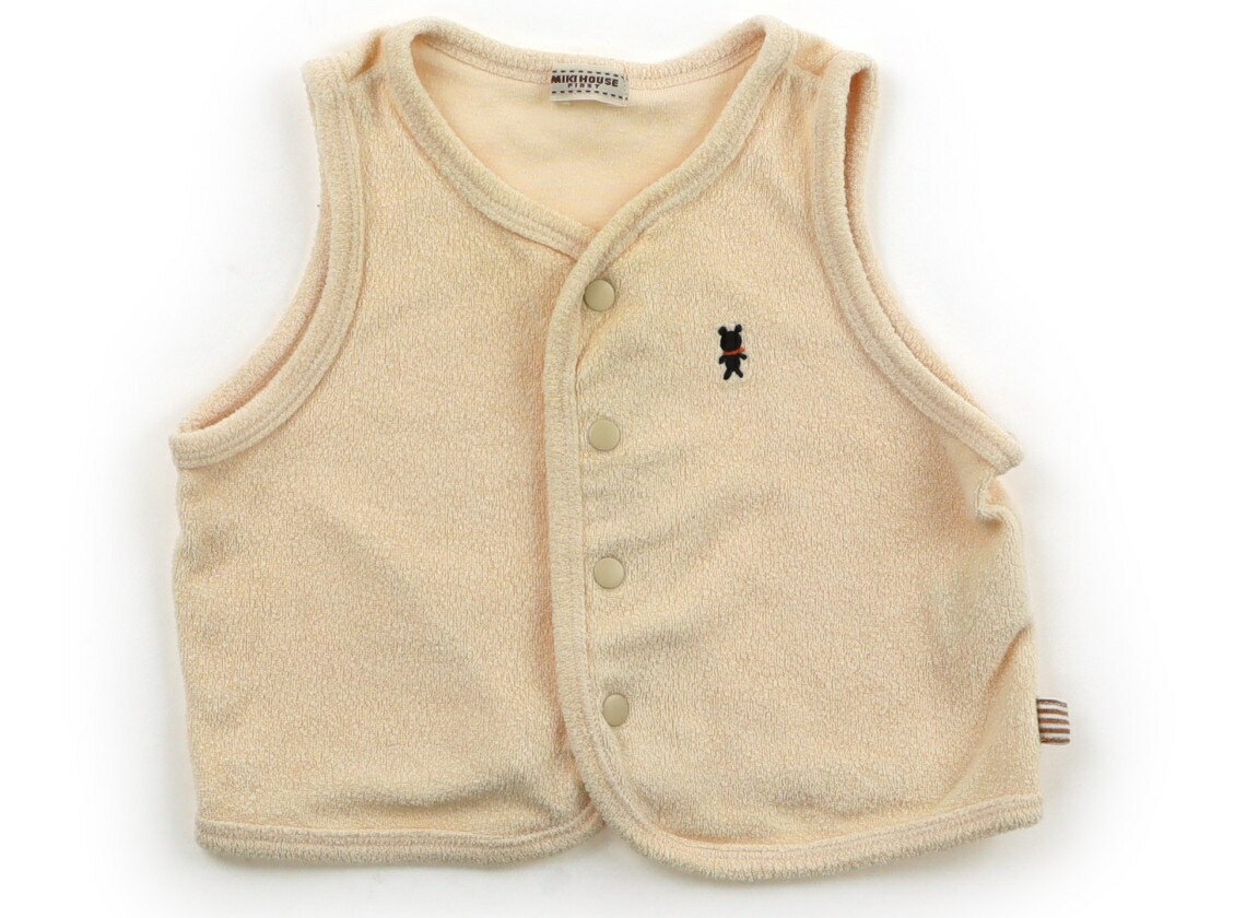 ミキハウス miki HOUSE ベスト 60 男の子 ベージュ 子供服 ベビー服 キッズ アウトレット ユーズド 【中古】キッズ・ベビー・マタニティ
