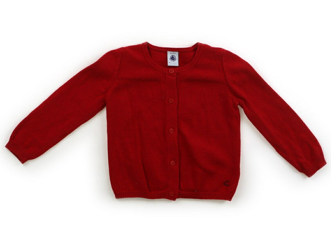 Cardigans - プチバトー PETIT BATEAU カーディガン 80 女の子 赤 子供服 ベビー服 キッズ アウトレット ユーズド 【中古】キッズ・ベビー・マタニティ
