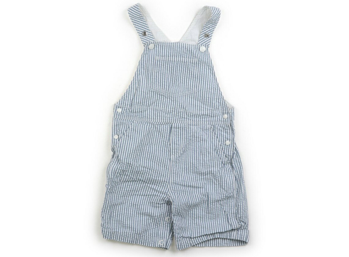 　ブランド 　PETIT BATEAU(プチバトー) 　カテゴリー 　ベビーオーバーオール 　サイズ 　80サイズ 　色 　ブルー、白、ストライプ 　状態 　★★（返品不可） 　記名 　なし 　ジャンル 　Boy 実際のサイズ表記は86cm。股下スナップ付き、二段階で肩紐の調節が可能です。お尻にシミ汚れ、全体にシワが見受けられます。 ＊【状態】【サイズ】に関しての詳しい説明はこちら