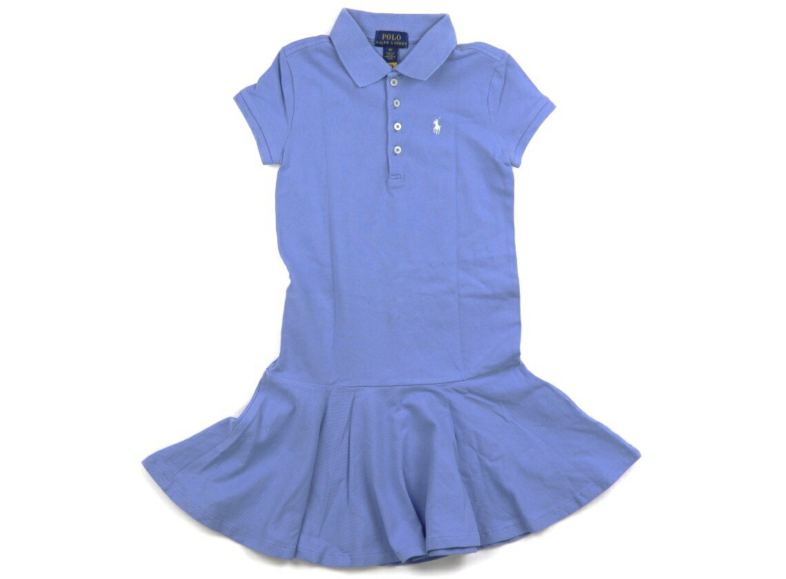 ポロラルフローレン POLO RALPH LAUREN ワンピース 130 女の子 スモーキーブルー 子供服 ベビー服 キッズ アウトレット ユーズド 【中古】キッズ・ベビー・マタニティ