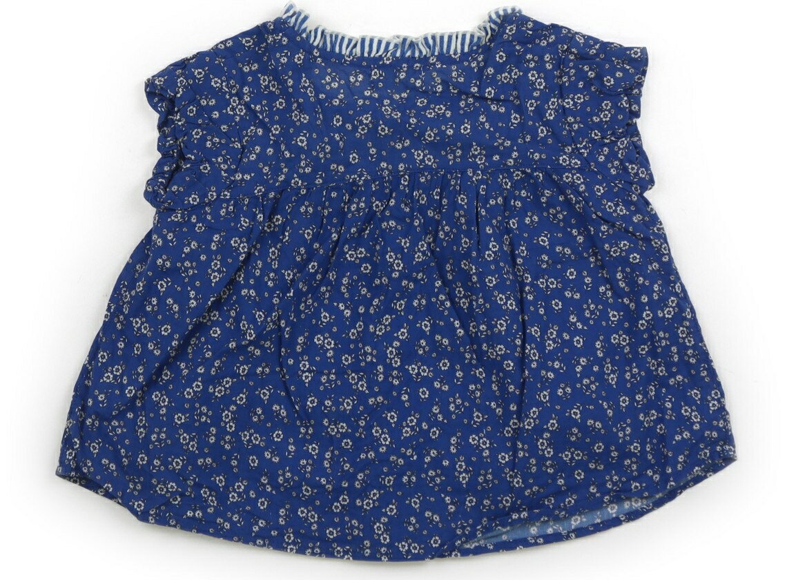 キッズズー Kids Zoo 上下セット 80 女の子 ブルー・クリーム 子供服 ベビー服 キッズ アウトレット ユーズド 【中古】キッズ・ベビー・マタニティ
