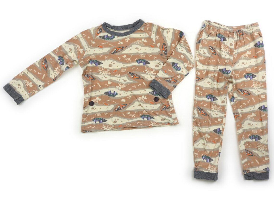 Rakuten - コンビミニ Combimini パジャマ 110 男の子 グレー・ベージュ系・総柄 子供服 ベビー服 キッズ アウトレット ユーズド 【中古】キッズ・ベビー・マタニティ