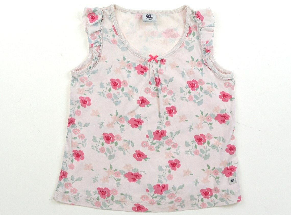 プチバトー PETIT BATEAU Tシャツ・カットソー 80 女の子 ピンク・お花 子供服 ベビー服 キッズ アウトレット ユーズド 【中古】キッズ・ベビー・マタニティ