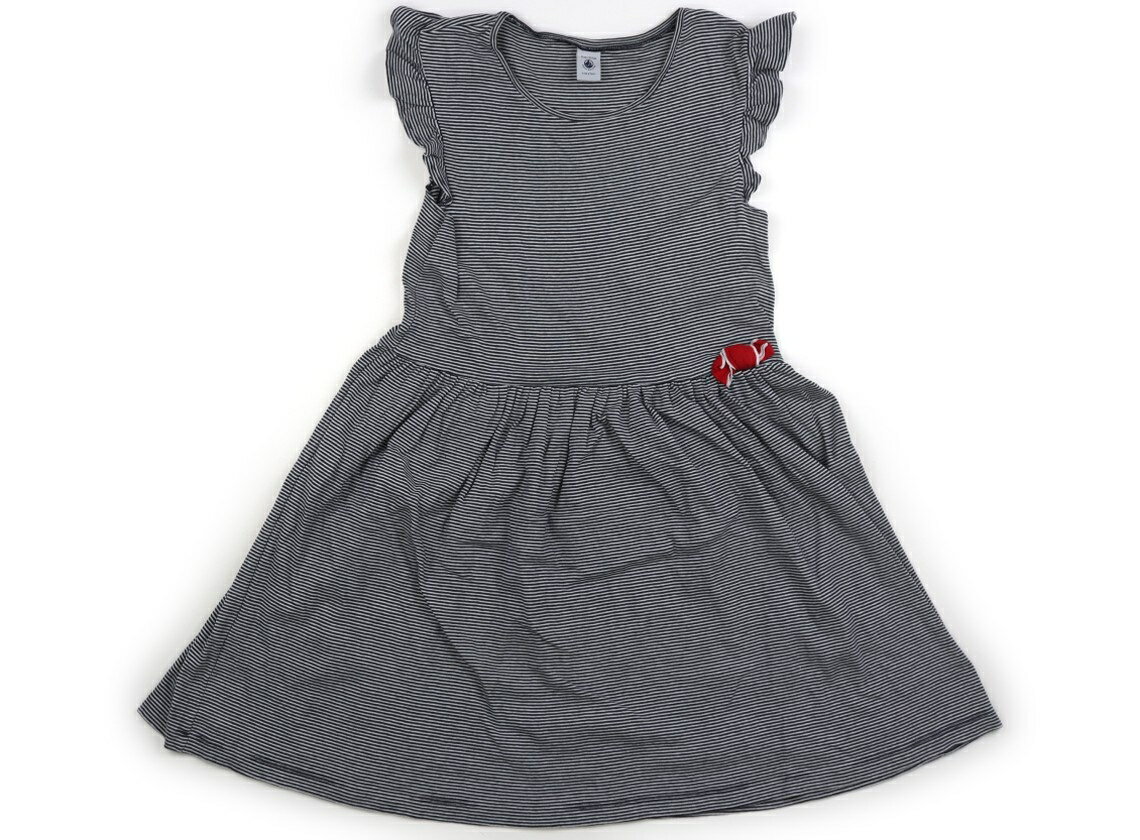 プチバトー PETIT BATEAU ワンピース 150 女の子 ネイビー・ホワイト・ボーダー 子供服 ベビー服 キッズ アウトレット ユーズド 【中古】キッズ・ベビー・マタニティ