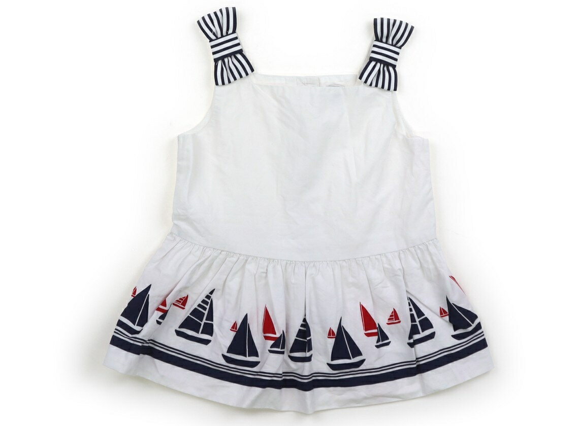 쟈니 & 잭 Janie & Jack 탱크탑 캐미솔 100 여자 화이트 네이비 요트 아동복 아기 옷 키즈 아울렛 유즈드 [중고] 키즈 아기 출산