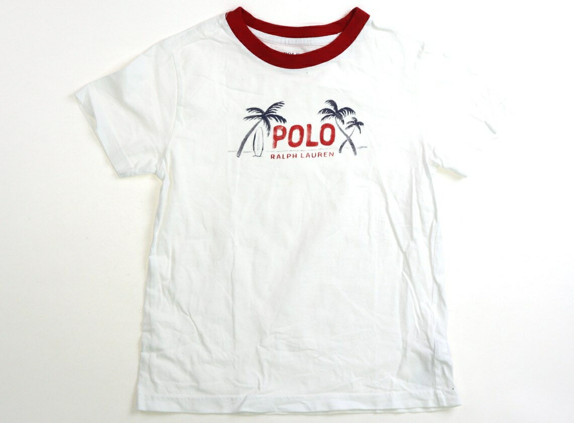 ポロラルフローレン POLO RALPH LAUREN Tシャツ・カットソー 130 男の子 ホワイト・レッド 子供服 ベビー服 キッズ アウトレット ユーズド 【中古】キッズ・ベビー・マタニティ