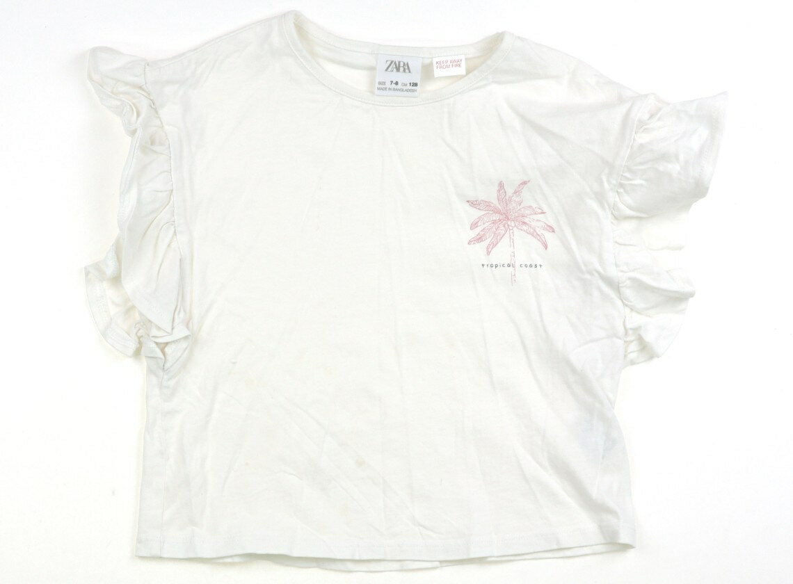 ザラ ZARA 上下セット 120 女の子 アイボリー・プリント 子供服 ベビー服 キッズ アウトレット ユーズド 【中古】キッズ・ベビー・マタニティ