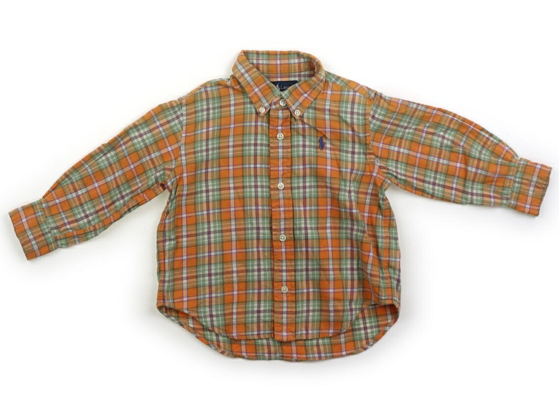 Rakuten - ラルフローレン Ralph Lauren シャツ・ブラウス 90 男の子 オレンジ・チェック 子供服 ベビー服 キッズ アウトレット ユーズド 【中古】キッズ・ベビー・マタニティ