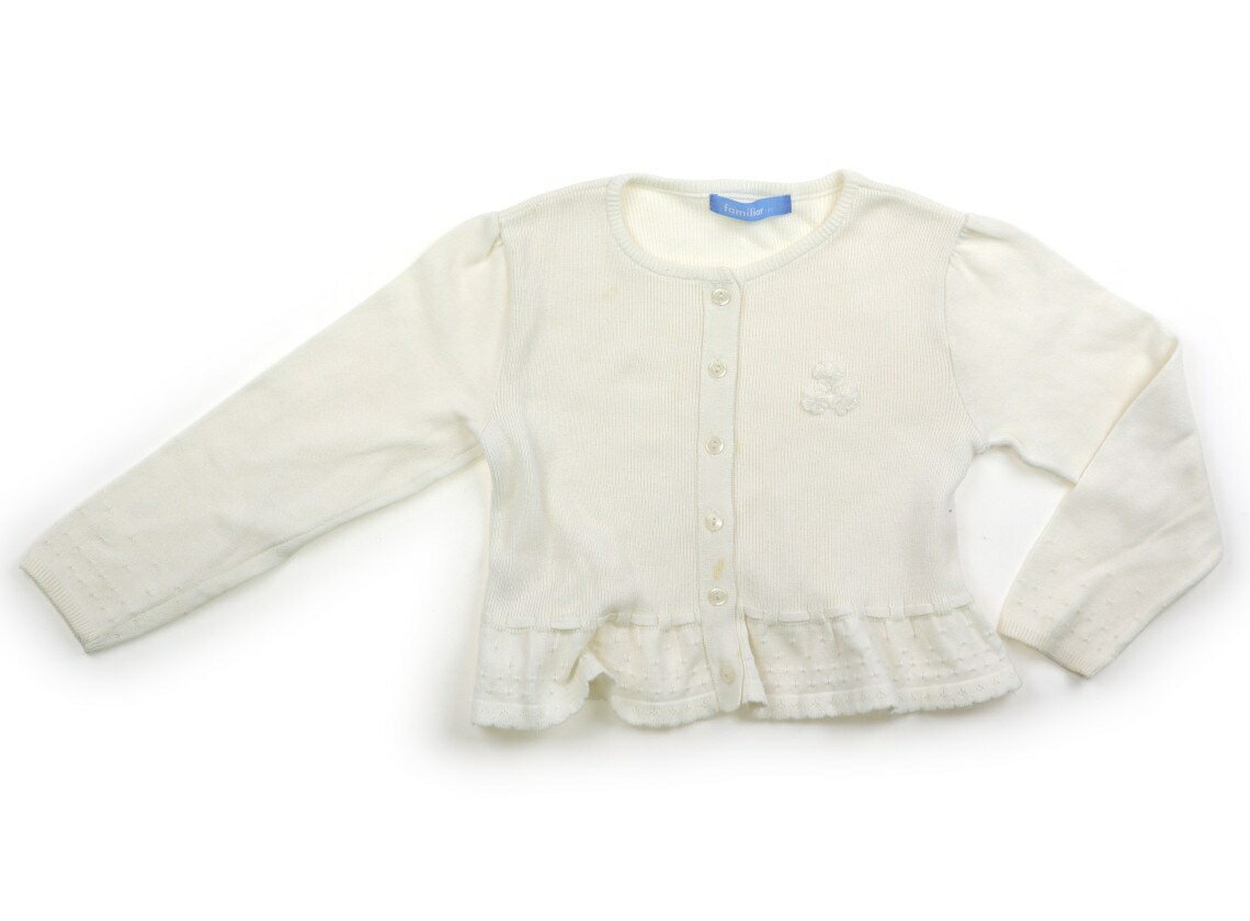 ファミリア familiar カーディガン 120 女の子 アイボリー・花 子供服 ベビー服 キッズ アウトレット ユーズド 【中古】キッズ・ベビー・マタニティ