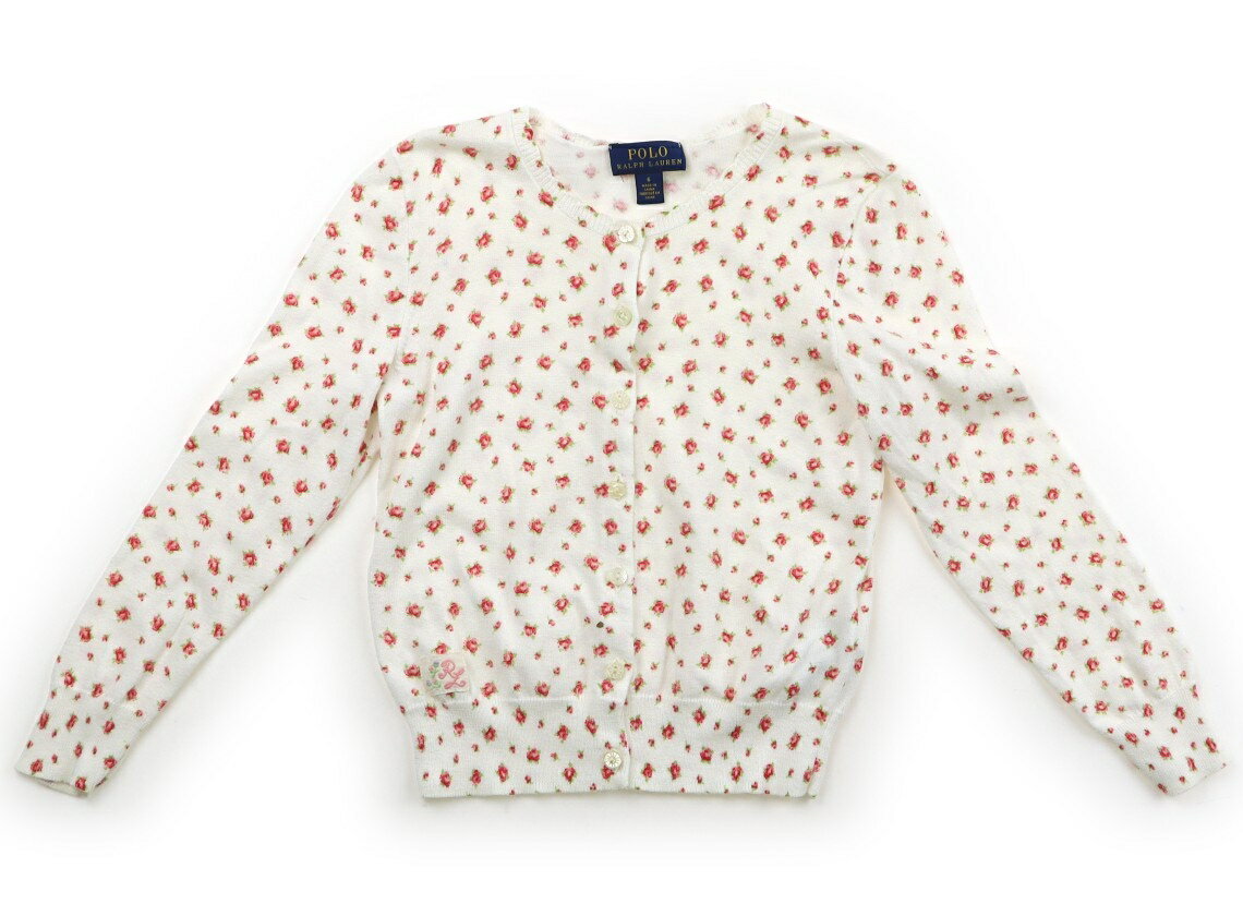 Rakuten - ポロラルフローレン POLO RALPH LAUREN カーディガン 120 女の子 ホワイト・バラ柄 子供服 ベビー服 キッズ アウトレット ユーズド 【中古】キッズ・ベビー・マタニティ