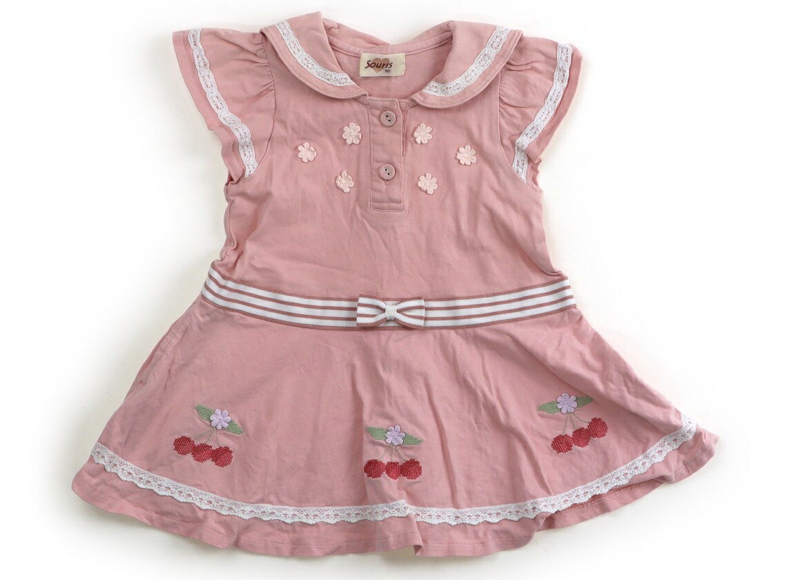 スーリー Souris ワンピース 80 女の子 くすみピンク 子供服 ベビー服 キッズ アウトレット ユーズド 【中古】キッズ・ベビー・マタニティ