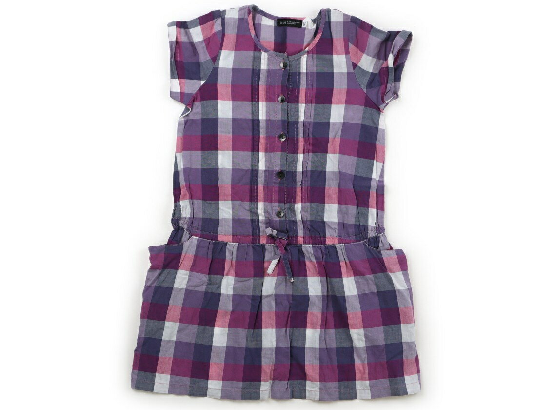 Rakuten - べべ BeBe ワンピース 120 女の子 ピンク・パープル系チェック 子供服 ベビー服 キッズ アウトレット ユーズド 【中古】キッズ・ベビー・マタニティ