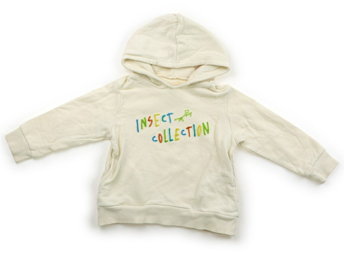 インセクトコレクション Insect Collection パーカー 100 女の子 クリームホワイト・カラフルロゴ 子供服 ベビー服 キッズ アウトレット ユーズド キッズ・ベビー・マタニティ