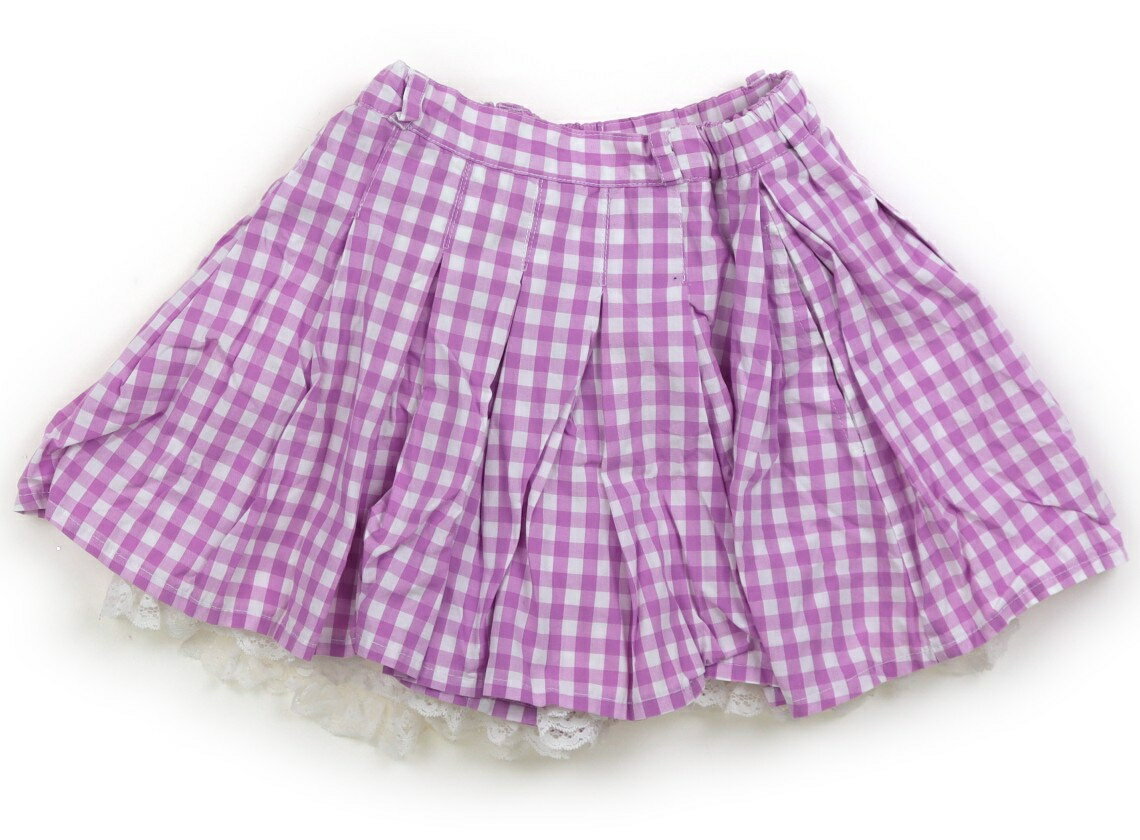 メゾピアノ mezzo piano キュロット 120 女の子 ラベンダー・チェック 子供服 ベビー服 キッズ アウトレット ユーズド 【中古】キッズ・ベビー・マタニティ