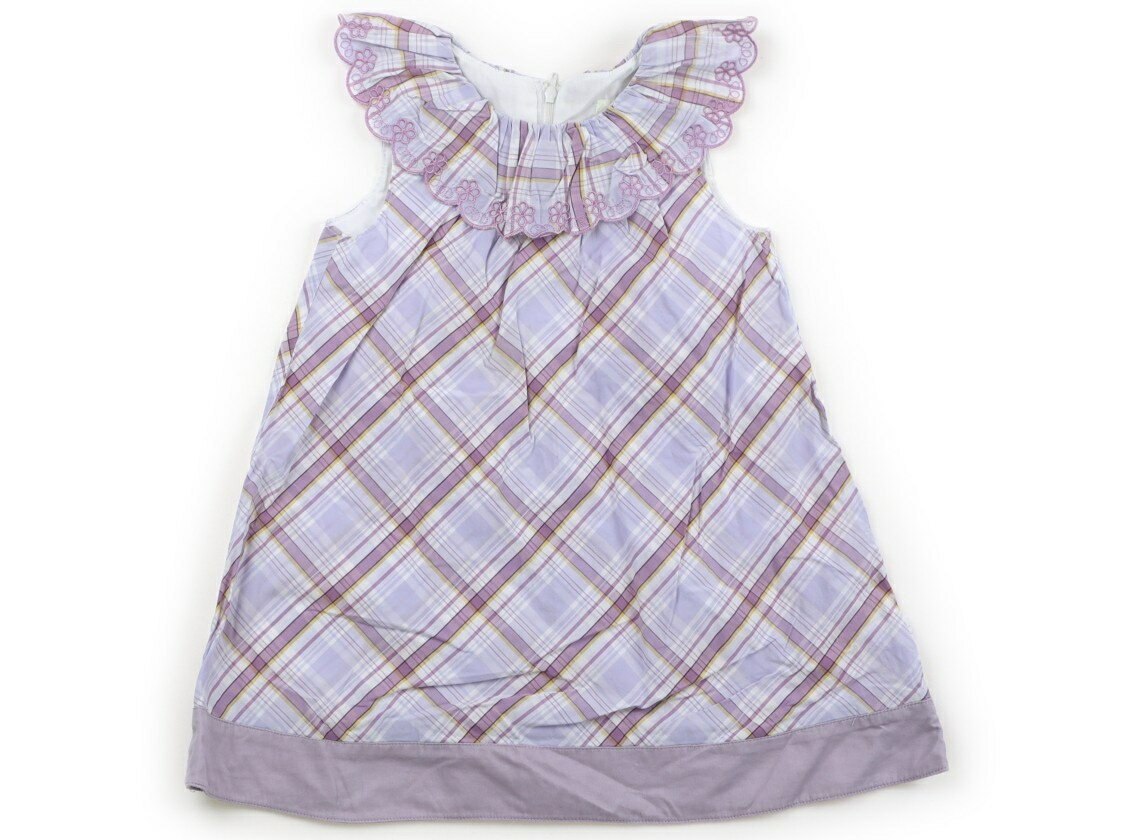 組曲 Kumikyoku ワンピース 100 女の子 ラベンダー・チェック 子供服 ベビー服 キッズ アウトレット ユーズド 【中古】キッズ・ベビー・マタニティ
