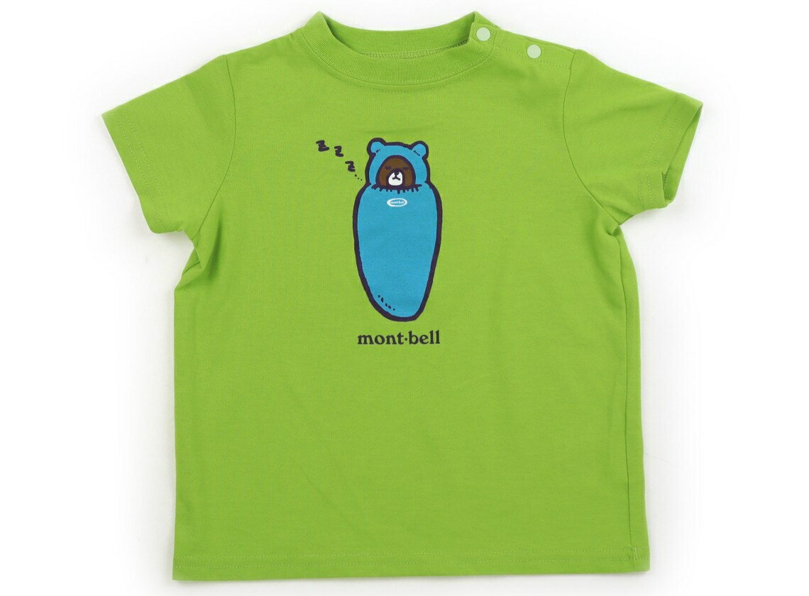 モンベル mont-bell Tシャツ カットソー 80 男の子 ライトグリーン 寝袋くま 子供服 ベビー服 キッズ アウトレット ユーズド 【中古】キッズ ベビー マタニティ