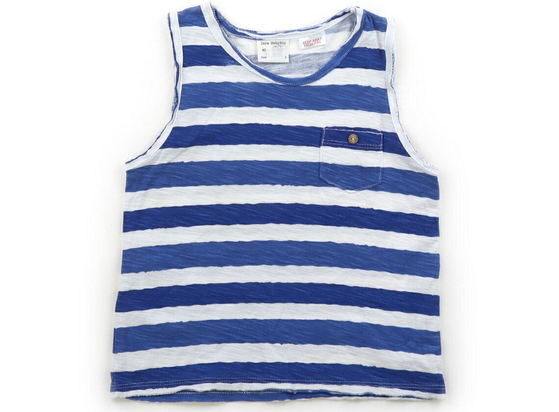자라 ZARA 탱크 탑 캐미솔 95 소년 화이트, 블루, 테두리 아동복 아기 옷 키즈 아울렛 유즈드 [중고] 키즈 아기 출산