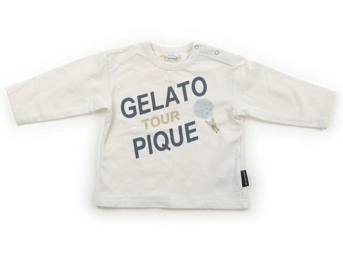 　ブランド 　gelato pique(ジェラピケ) 　カテゴリー 　トレーナー・プルオーバー 　サイズ 　70サイズ 　色 　生成り・プリント 　状態 　★★（返品不可） 　記名 　なし 　ジャンル 　Boy 全体に使用感はありますが、まだまだ普段着として活躍してくれそうです。左肩スナップボタン付き ＊【状態】【サイズ】に関しての詳しい説明はこちら