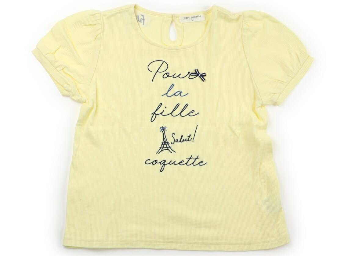 　ブランド 　pom ponette(ポンポネット) 　カテゴリー 　Tシャツ・カットソー 　サイズ 　150サイズ 　色 　イエロー・ネイビー 　状態 　★★★ 　記名 　なし 　ジャンル 　Girl 後ろボタンあきです。ややヨレ感はありますがまだまだお使いいただけそうです。 ＊【状態】【サイズ】に関しての詳しい説明はこちら