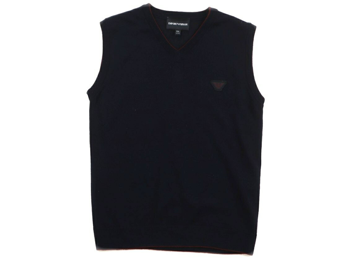 アルマーニ Armani ベスト 140 男の子 濃紺、赤茶 子供服 ベビー服 キッズ アウトレット ユーズド 【中古】キッズ・ベビー・マタニティ