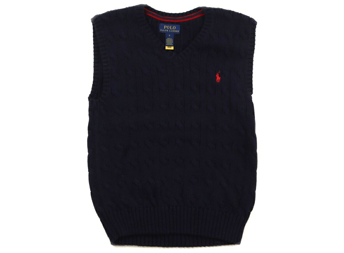 ポロラルフローレン POLO RALPH LAUREN ベスト 120 男の子 ネイビー・赤 子供服 ベビー服 キッズ アウトレット ユーズド 【中古】キッズ・ベビー・マタニティ