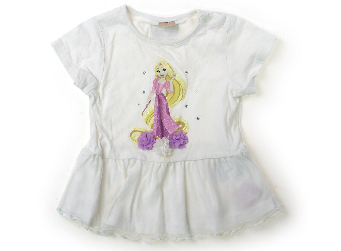 プティマイン petit main Tシャツ・カットソー 90 女の子 白、Disney Princess 子供服 ベビー服 キッズ アウトレット ユーズド 【中古】キッズ・ベビー・マタニティ