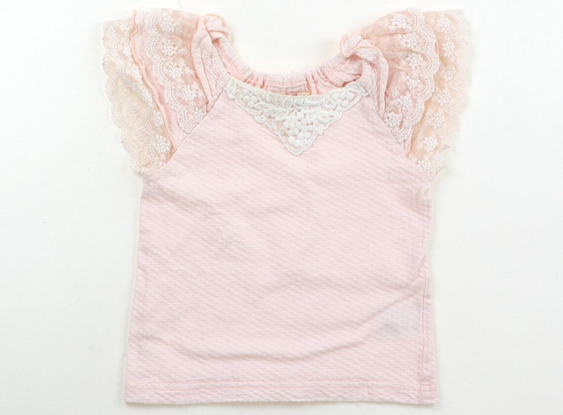 T-Shirts （Short Sleeve） - スーリー Souris Tシャツ・カットソー 80 女の子 ライトピンク・レースチュール 子供服 ベビー服 キッズ アウトレット ユーズド 【中古】キッズ・ベビー・マタニティ