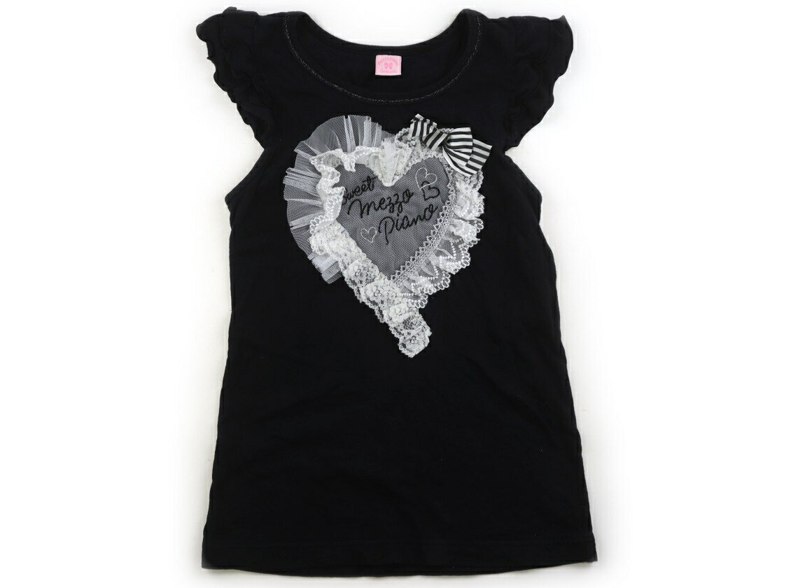 メゾピアノ mezzo piano Tシャツ・カットソー 140 女の子 ブラック 子供服 ベビー服 キッズ アウトレット ユーズド 【中古】キッズ・ベビー・マタニティ
