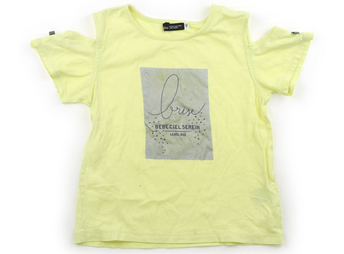 べべ BeBe Tシャツ・カットソー 130 女の子 ライトイエロー・シルバー 子供服 ベビー服 キッズ アウトレット ユーズド 【中古】キッズ・ベビー・マタニティ
