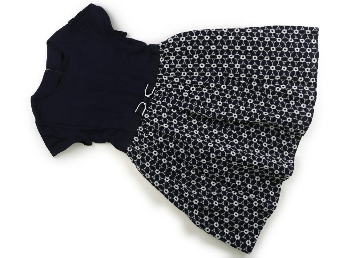組曲 Kumikyoku ワンピース 140 女の子 ネイビー・ホワイト 子供服 ベビー服 キッズ アウトレット ユーズド 【中古】キッズ・ベビー・マタニティ