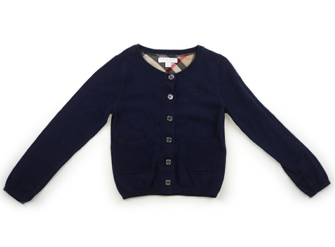 バーバリー BURBERRY カーディガン 120 女の子 ネイビー・BURBERRYチェック 子供服 ベビー服 キッズ アウトレット ユーズド 【中古】キッズ・ベビー・マタニティ