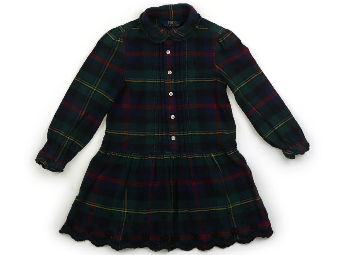 ポロラルフローレン POLO RALPH LAUREN ワンピース 110 女の子 グリーンチェック 子供服 ベビー服 キッズ アウトレット ユーズド 【中古】キッズ・ベビー・マタニティ