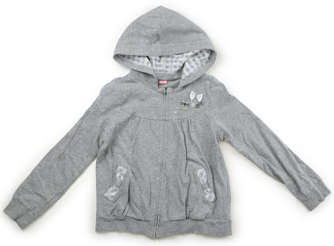 Other - メゾピアノ mezzo piano パーカー 140 女の子 ライトグレー・りぼん 子供服 ベビー服 キッズ アウトレット ユーズド 【中古】キッズ・ベビー・マタニティ