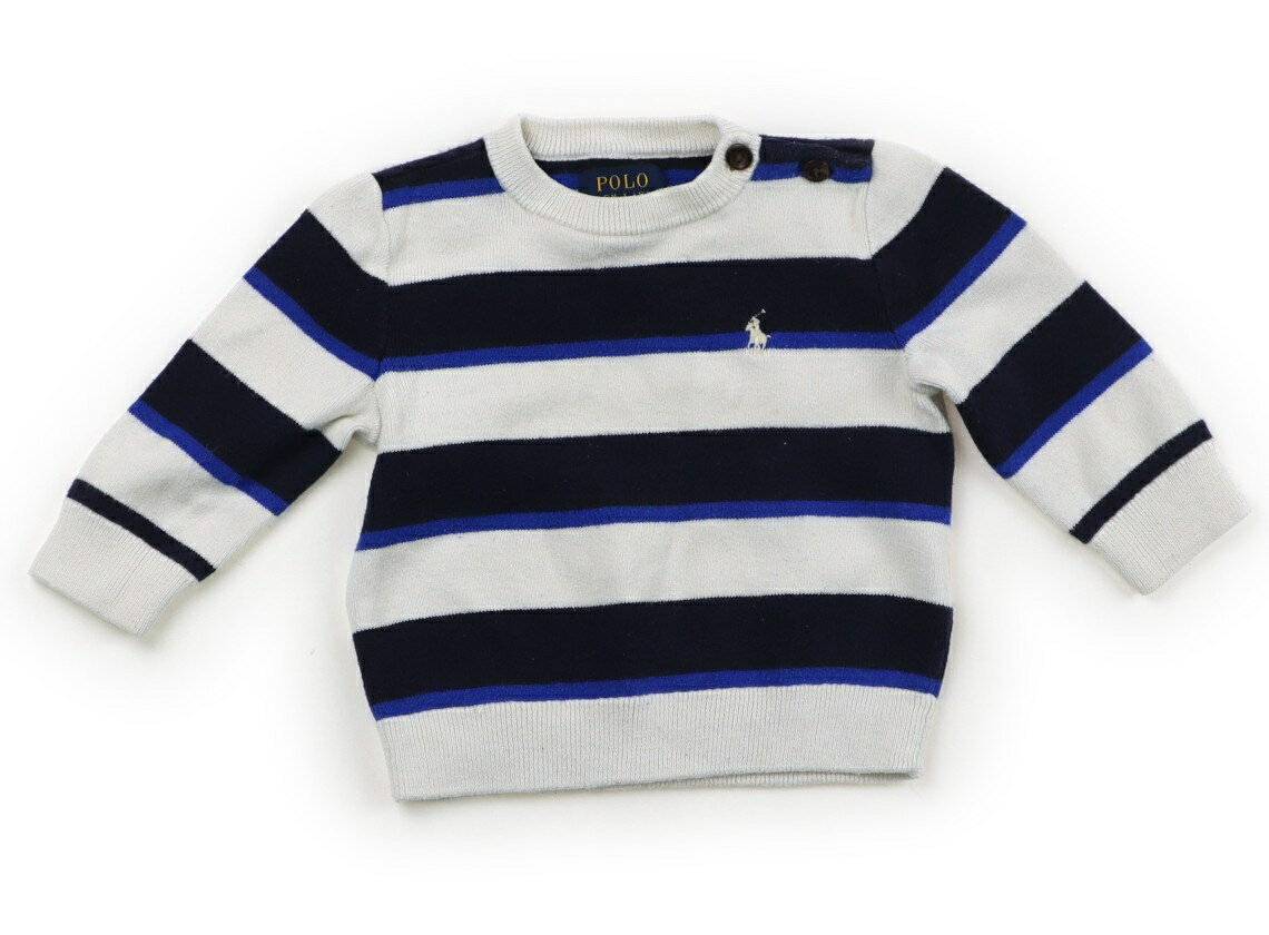 ポロラルフローレン POLO RALPH LAUREN ニット・セーター 80 男の子 青、紺、オフホワイト 子供服 ベビー服 キッズ アウトレット ユーズド 【中古】キッズ・ベビー・マタニティ