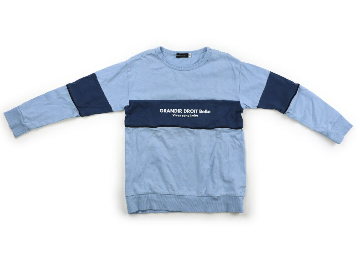 べべ BeBe Tシャツ・カットソー 120 男の子 水色・ネイビー 子供服 ベビー服 キッズ アウトレット ユーズド 【中古】キッズ・ベビー・マタニティ