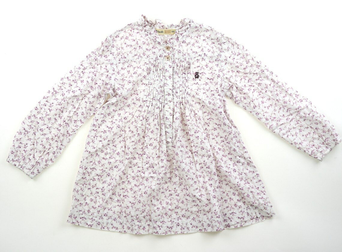 Rakuten - ファミリア familiar チュニック 120 女の子 白、ラベンダー系、花柄 子供服 ベビー服 キッズ アウトレット ユーズド 【中古】キッズ・ベビー・マタニティ