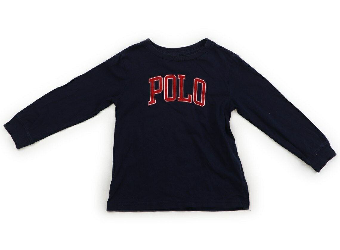ポロラルフローレン POLO RALPH LAUREN Tシャツ・カットソー 110 男の子 紺・ロゴプリント 子供服 ベビー服 キッズ アウトレット ユーズド 【中古】キッズ・ベビー・マタニティ