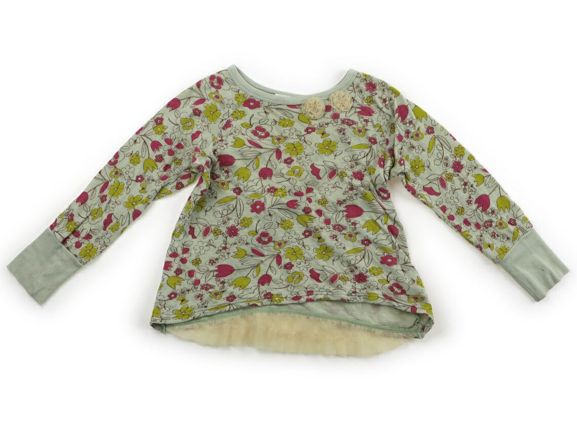 Trainer - ニットプランナー（KP） Knit Planner(KP) トレーナー・プルオーバー 120 女の子 くすみグリーン・花 子供服 ベビー服 キッズ アウトレット ユーズド 【中古】キッズ・ベビー・マタニティ