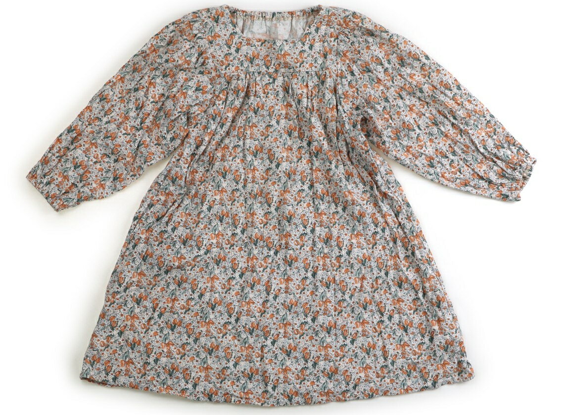 Dresses - アプレレクール apres les cours ワンピース 120 女の子 ホワイト・オレンジ花柄・グリーン 子供服 ベビー服 キッズ アウトレット ユーズド 【中古】キッズ・ベビー・マタニティ