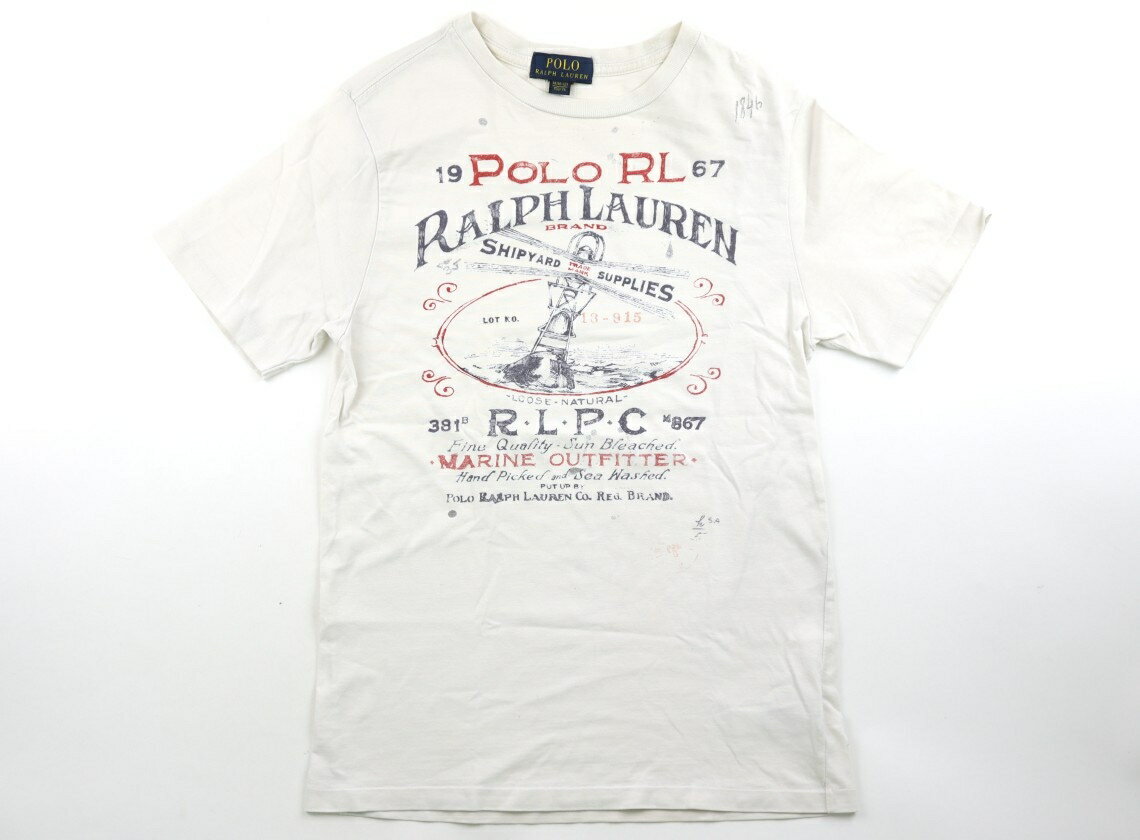 ポロラルフローレン POLO RALPH LAUREN Tシャツ・カットソー 150 男の子 ホワイト・レッド・ネイビー 子供服 ベビー服 キッズ アウトレット ユーズド 【中古】キッズ・ベビー・マタニティ