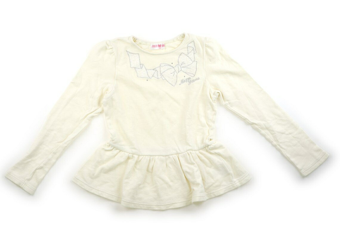 メゾピアノ mezzo piano トレーナー・プルオーバー 140 女の子 アイボリー・リボン 子供服 ベビー服 キッズ アウトレット ユーズド 【中古】キッズ・ベビー・マタニティ