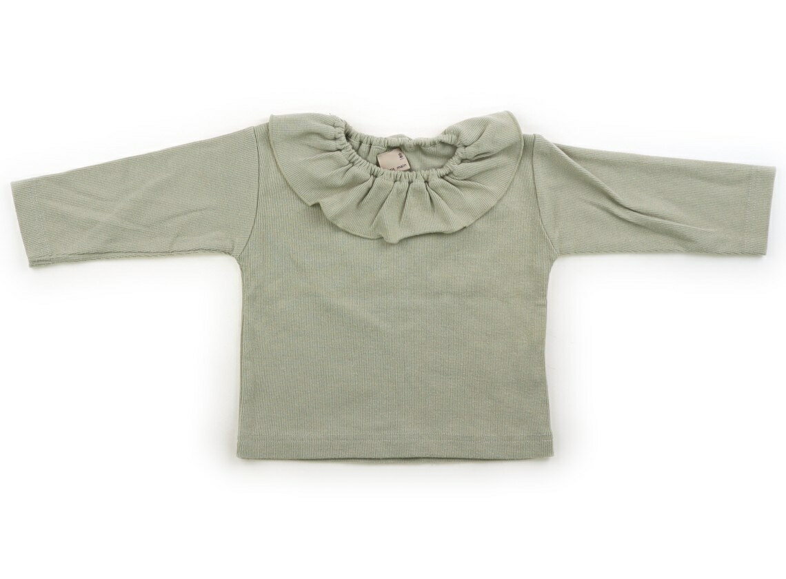 Rakuten - プティマイン petit main Tシャツ・カットソー 80 女の子 くすみグリーン 子供服 ベビー服 キッズ アウトレット ユーズド 【中古】キッズ・ベビー・マタニティ